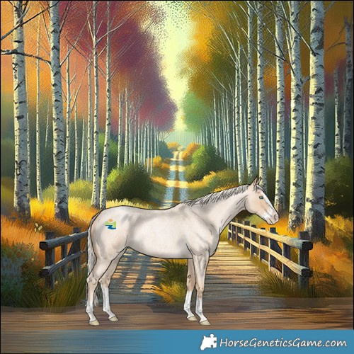 Horse Color:Palomino Roan Pearl Splash 