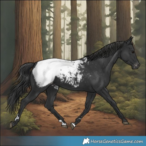 Horse Color:Black Appaloosa