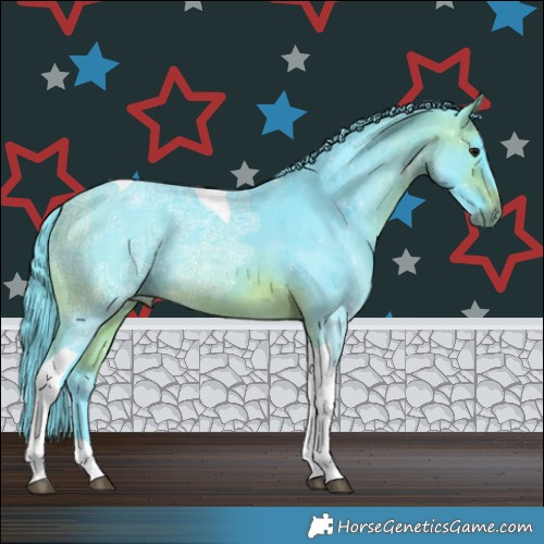 Horse Color:Watercolor Brown Ice Tobiano