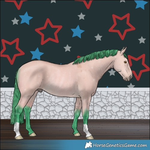 Horse Color:Watercolor Buckskin Dun Rabicano