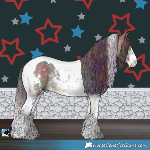 Horse Color:Nacre Buckskin Sabino Tobiano Rabicano