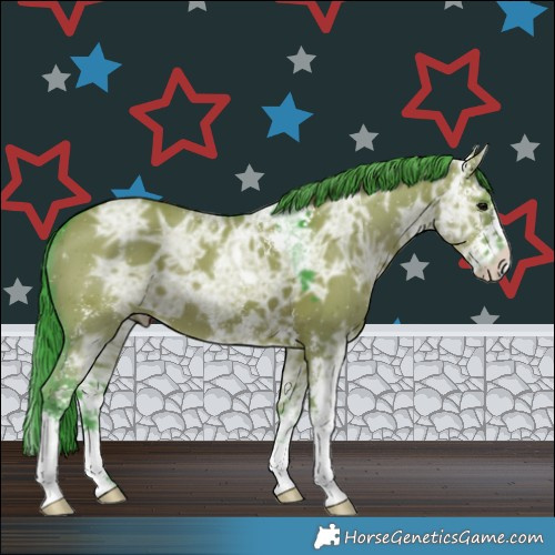 Horse Color:Watercolor Grullo Ice Sabino