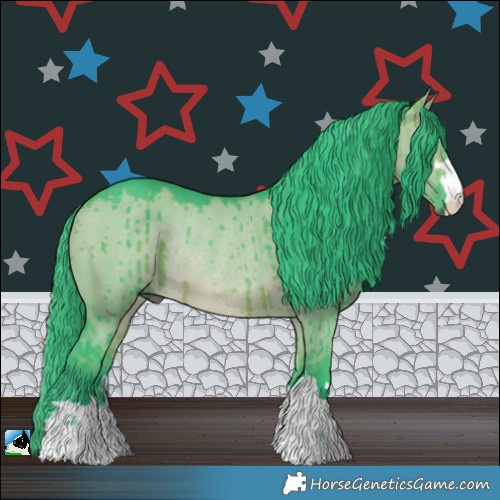 Horse Color:Watercolor Brown Dun Rabicano Brindle