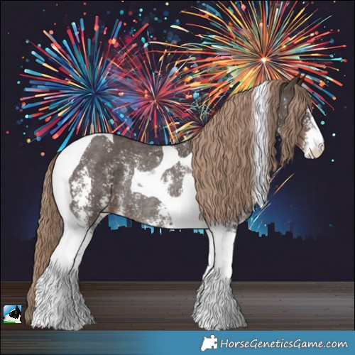 Horse Color:Liver Chestnut Sabino Tobiano Rabicano 
