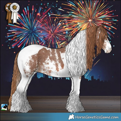 Horse Color:Chestnut Sabino Tobiano