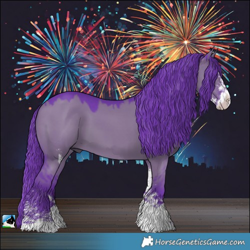 Horse Color:Watercolor Grullo Sabino 