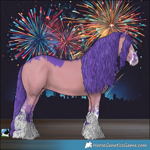 Horse Color:Watercolor Grullo Mushroom Sabino