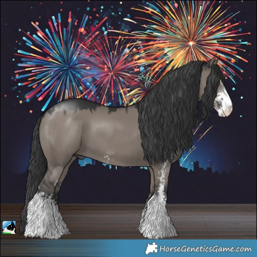 Horse Color:Grullo Sabino