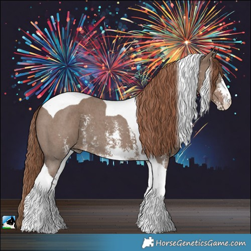 Horse Color:Liver Red Dun Sabino Tobiano