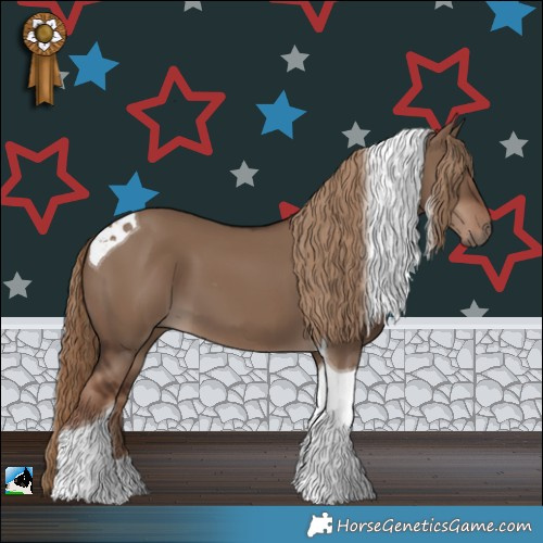 Horse Color:Liver Red Dun Tobiano 