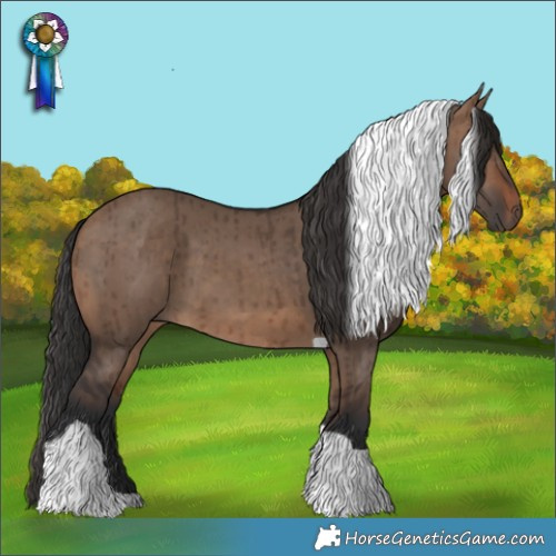 Horse Color:Brown Dun Tobiano Brindle