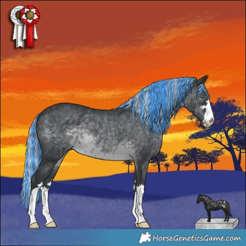 Horse Color:Painted Silver Black Chinchilla