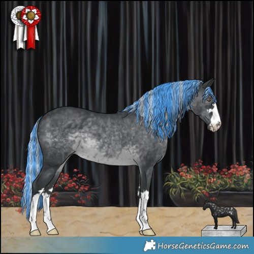 Horse Color:Painted Silver Black Chinchilla 
