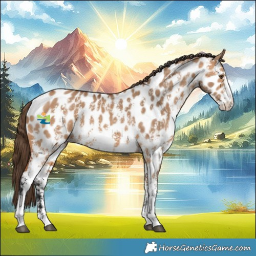 Horse Color:Bay Dun Sabino Splash Near Leopard 
