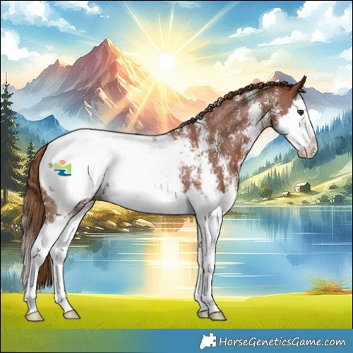 Horse Color:Chestnut Sabino Splash Snowcap 