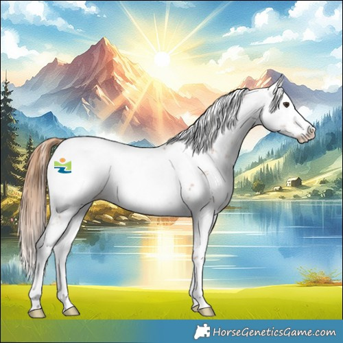 Horse Color:Chestnut Sabino Splash Snowcap 
