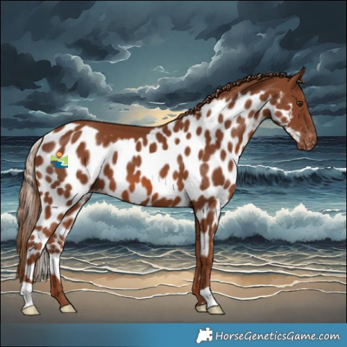 Horse Color:Chestnut Skewed LP Spotted 