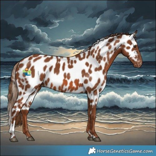 Horse Color:Chestnut Skewed LP Spotted 