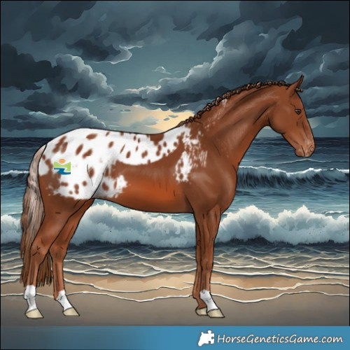 Horse Color:Chestnut Skewed LP Spotted