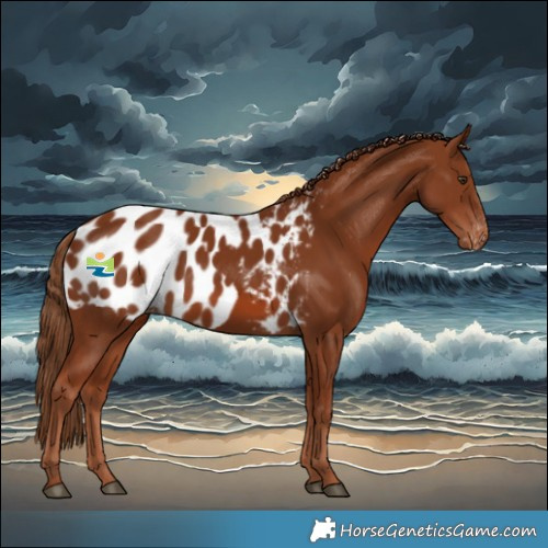 Horse Color:Chestnut Skewed LP Spotted