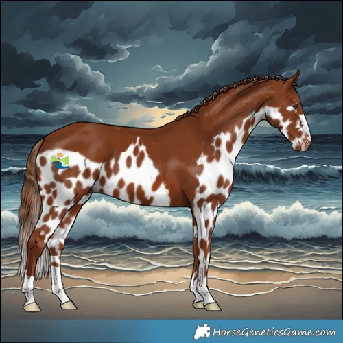 Horse Color:Chestnut Skewed LP Spotted 