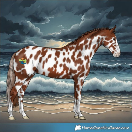 Horse Color:Chestnut Skewed LP Spotted 