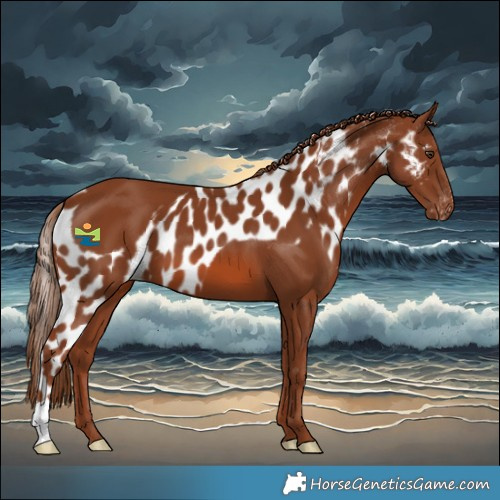 Horse Color:Chestnut Skewed LP Spotted 