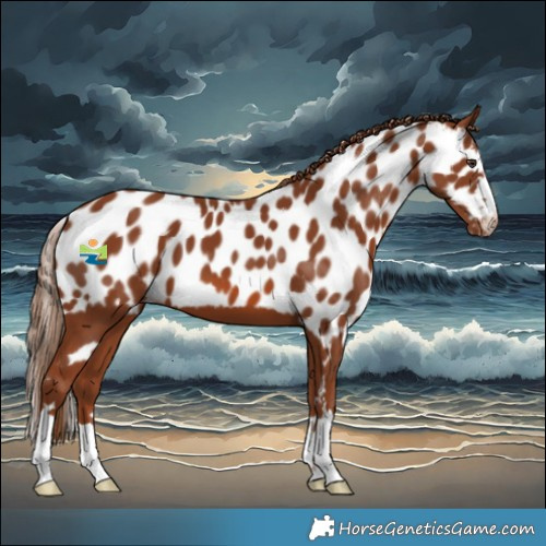 Horse Color:Chestnut Skewed LP Spotted 