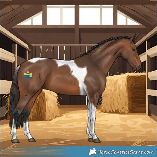 Horse Color:Bay Tobiano 