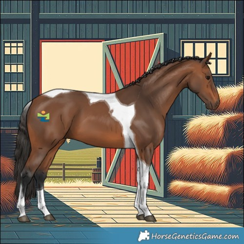 Horse Color:Bay Tobiano