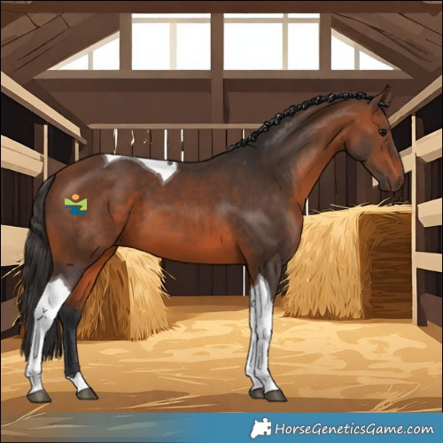 Horse Color:Bay Tobiano 