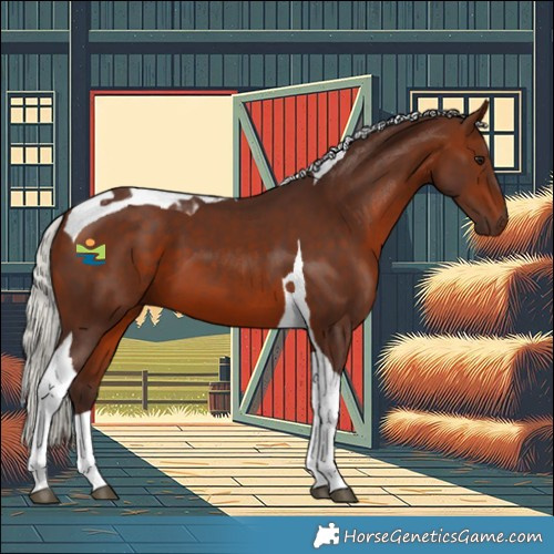 Horse Color:Silver Brown Tobiano