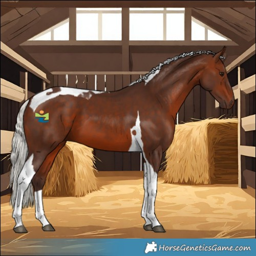 Horse Color:Silver Brown Tobiano 