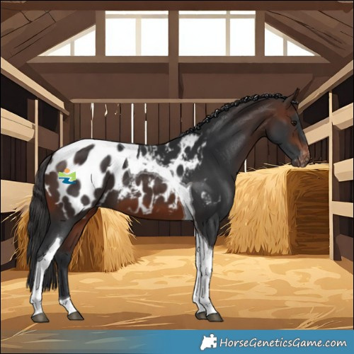 Horse Color:Brown Tobiano Blanket 