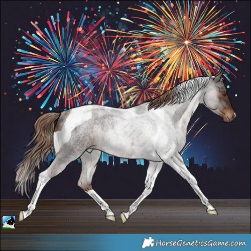 Horse Color:Liver Red Roan Tobiano Rabicano 