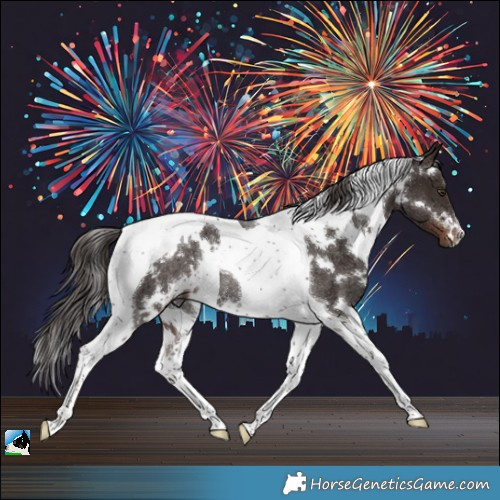 Horse Color:White Spotted Liver Chestnut Tobiano Rabicano 