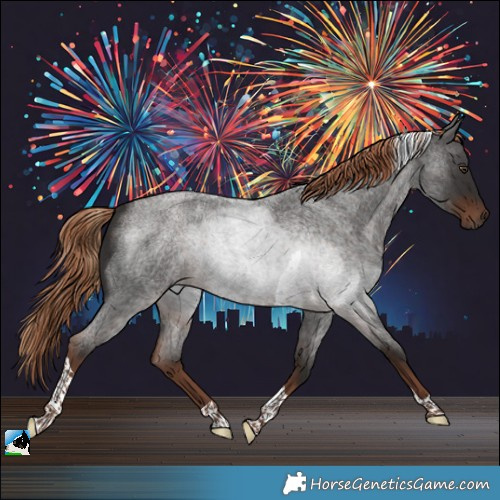 Horse Color:Liver Red Roan Tobiano Rabicano 