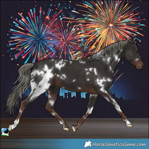 Horse Color:White Spotted Liver Chestnut Mushroom 