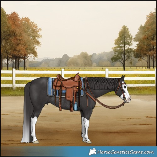 Horse Color:Smoky Black Splash Rabicano 