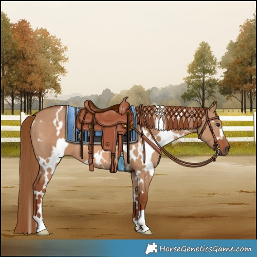Horse Color:White Spotted Red Dun