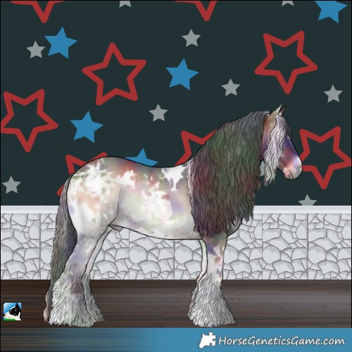 Horse Color:Nacre White Spotted Brown Ice Onyx 