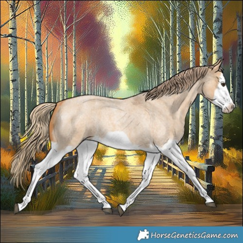 Horse Color:Red Dun Roan Splash Frame Rabicano