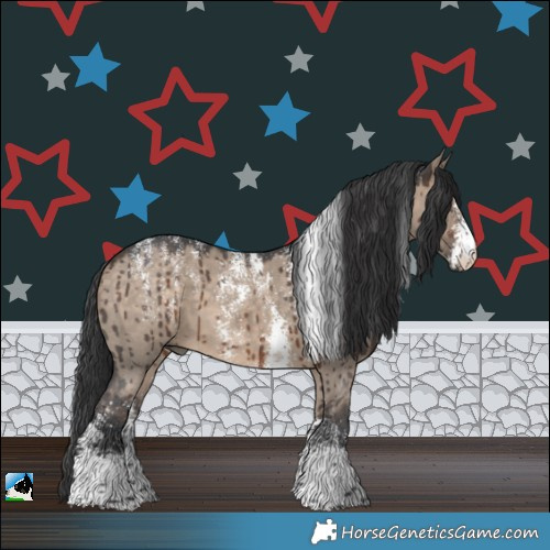 Horse Color:Powder White Brown Dun Sabino Brindle 