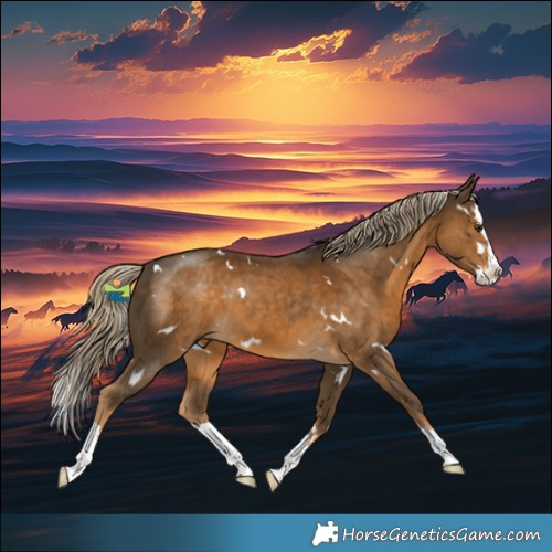 Horse Color:White Spotted Chocolate Palomino Splash