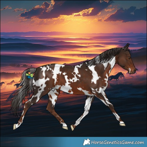 Horse Color:White Spotted Liver Chestnut
