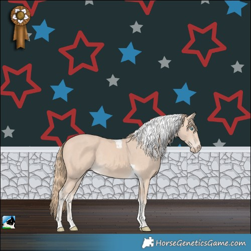 Horse Color:Perlino Tobiano Rabicano