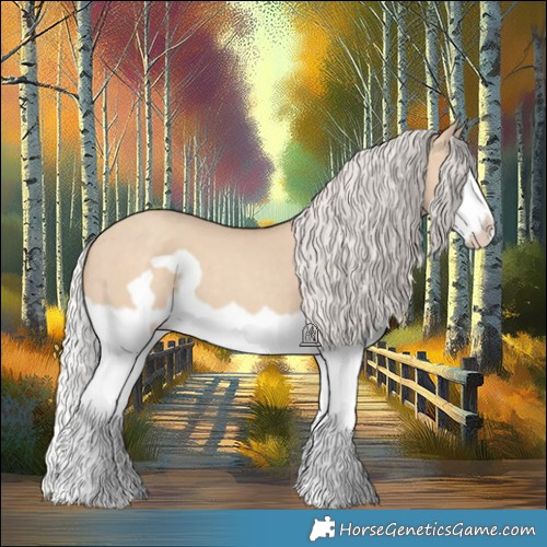 Horse Color:Silver Classic Champagne Dun Splash Frame