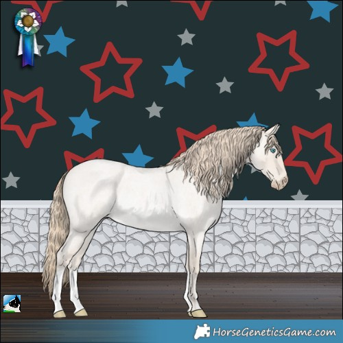 Horse Color:Smoky Creme Roan Dun Rabicano