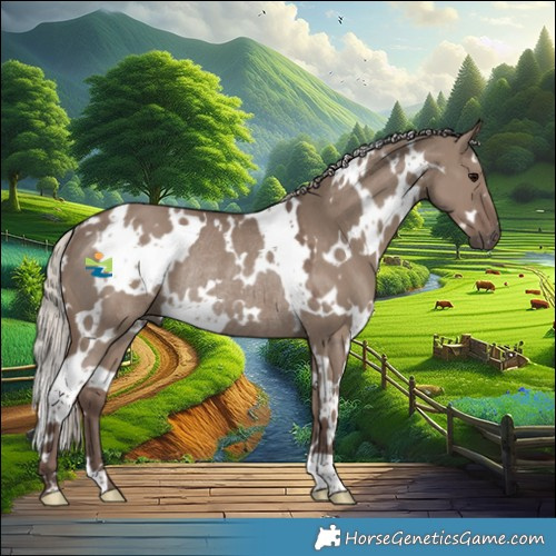 Horse Color:White Spotted Silver Grullo Rabicano 