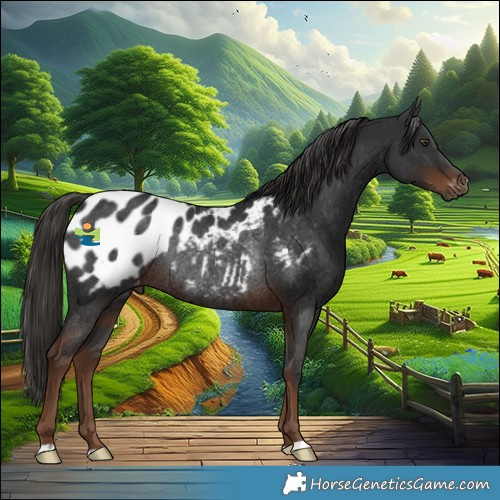 Horse Color:Gray Liver Chestnut Blanket Rabicano